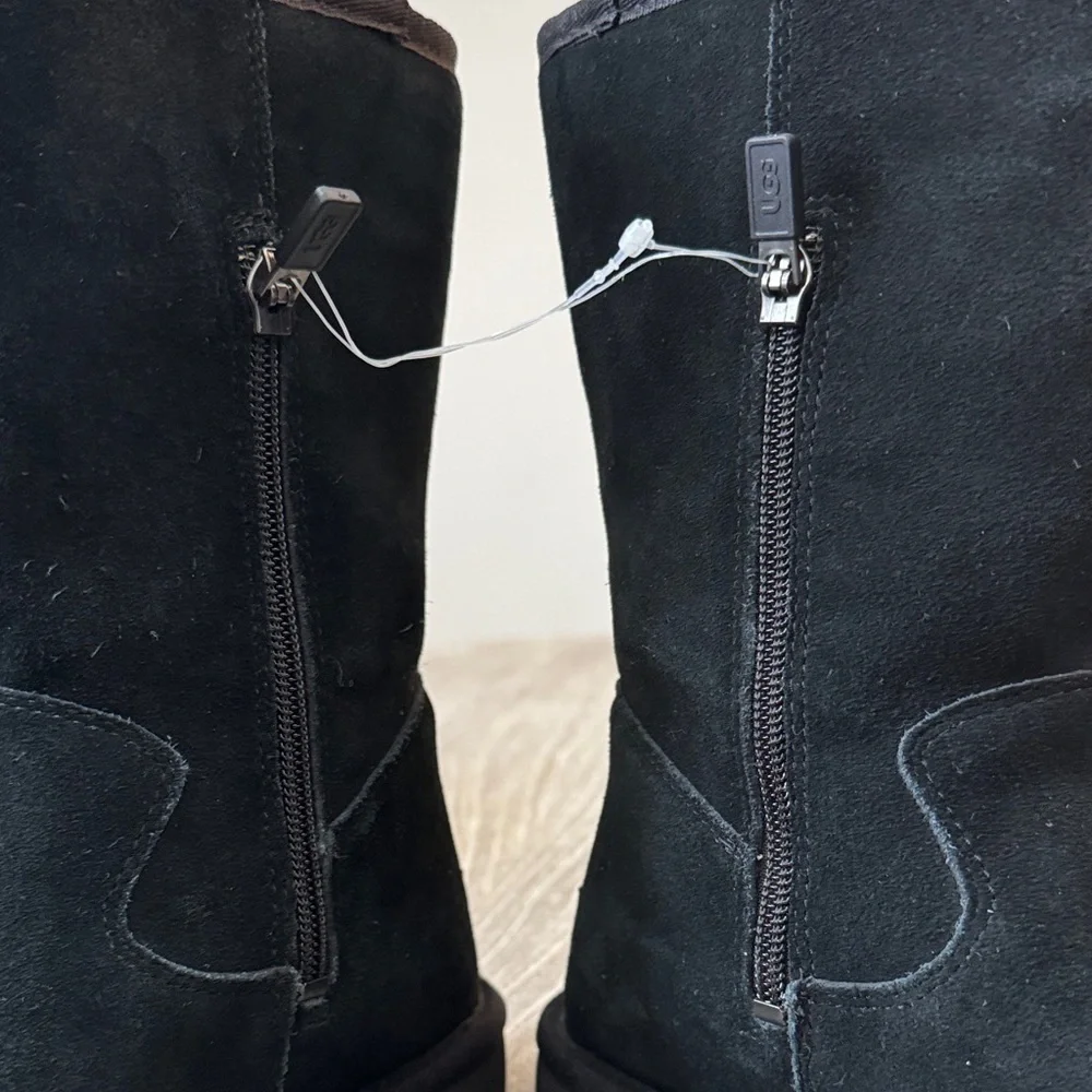 Like New UGG Black Winter Boots with Side Zip